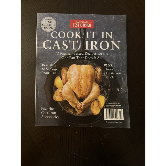 COOK'S ILLUSTRATED COOK IT IN CAST IRON 72 RECIPES FROM AMERICA'S TEST KITCHEN - Picture 1 of 4
